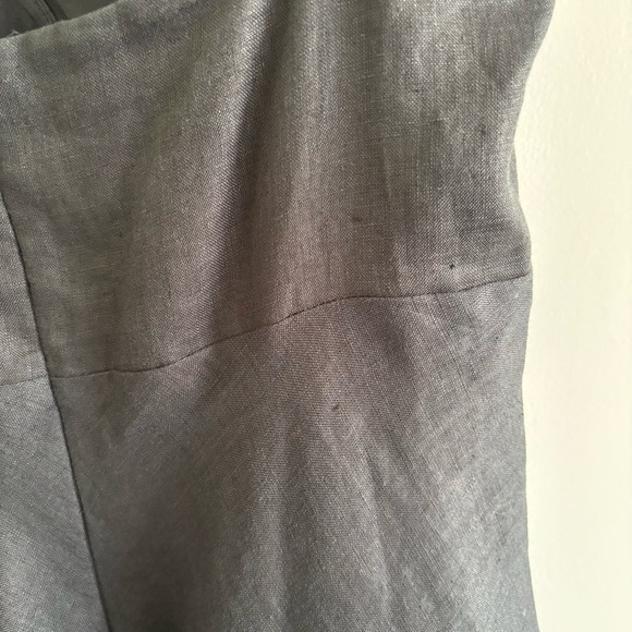 Ann Taylor 100% Linen Black Halter Dress Sz 6 Fit & Flare Cocktail Party Dressy - Picture 12 of 16